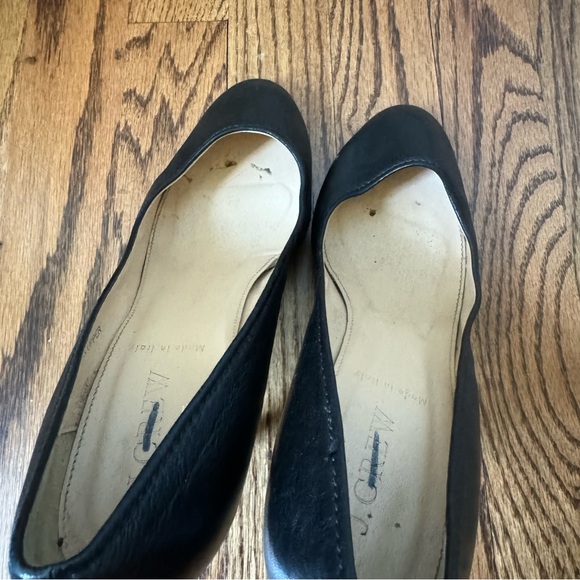 J. Crew Black Leather Heels Round Toe - Picture 3 of 5